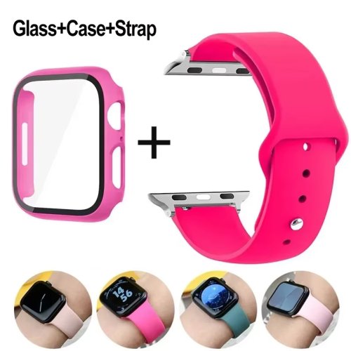 Afbeelding van Hoge-kwaliteit Glas Behuizing & Schermbescherming voor Apple Watch Band 38mm, 40mm, 41mm, 44mm, 45mm, 46mm, 49mm – Geschikt voor Apple Watch Series 10, 9, 8, 7, 6, SE, 5, 4