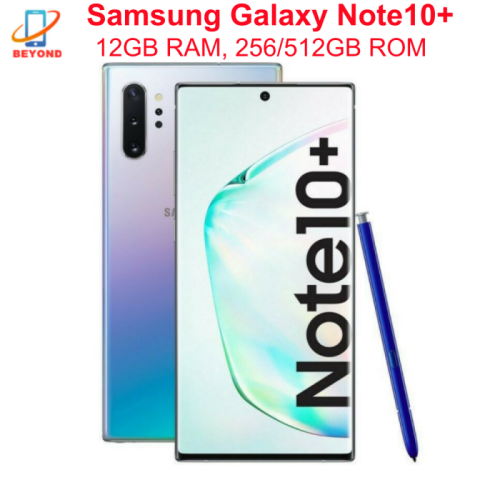 Afbeelding van Samsung Galaxy Note10 Plus N975U, N975U1, N975F, N975FD, N9750 - 256GB en 512GB met 12GB RAM, 6,8 inch AMOLED, Snapdragon 855, NFC, 4G LTE - Originele smartphone