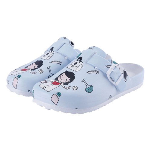 Zdjęcie Wzorzyste buty do karmienia dla kobiet buty ogrodowe wodoodporne kapcie na platformie sandały chodak...