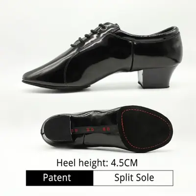 Image de Chaussures de Danse Latine Homme - Cuir Véritable & Semelle Fendue