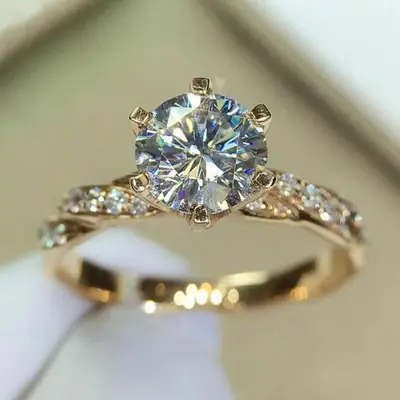 Image de Bague Éternité en Zircone Cubique - Or & Élégance