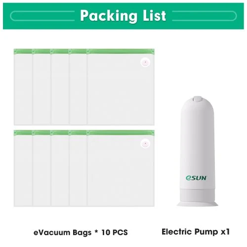 10 Bags and 1 Pump