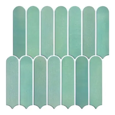 Image de Autocollant Carrelage 3D Écailles de Poisson - Vert - 30x30 cm