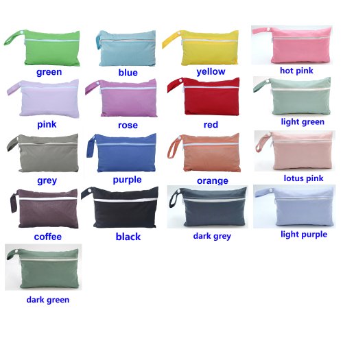 Zdjęcie Mały rozmiar: 15*22,5 CM Mokre torby Zmywalne pieluchy materiałowe wielokrotnego użytku Torby na pieluchy Wodoodporna torba podróżna do pływania i sportu