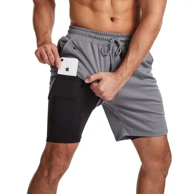 Image de Shorts de Sport Homme 2 en 1 - Performance & Confort