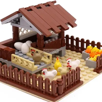 Image de Chickens Farm MOC - Kit de Construction Blocs Compatible