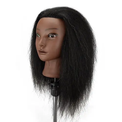 Image de Tête de Mannequin Cheveux Réels - Formation Coiffure