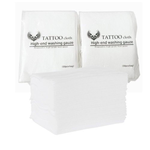 Imagen de Paños Desechables Naturales para Tatuajes y Maquillaje Permanente - Pack de 50 Unidades de Alta Calidad con Fibra Ecológica