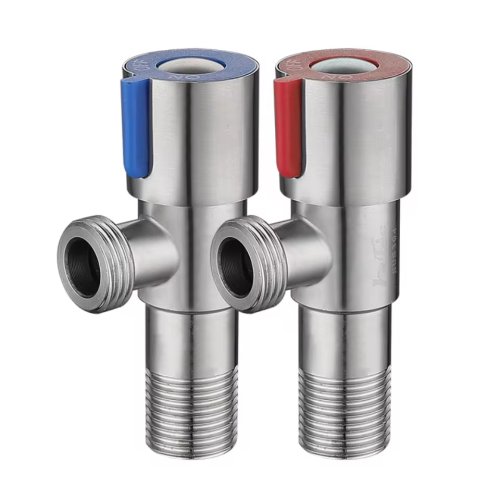 Imagen de Válvula Triangular de Cierre de Agua para Inodoro y Calentadores de Agua en Acero Inoxidable - Accesorio Duradero para Baños, Cocinas y Balcones