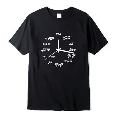 Image de T-Shirt Homme Mathématique Drôle - Horloge Imprimée