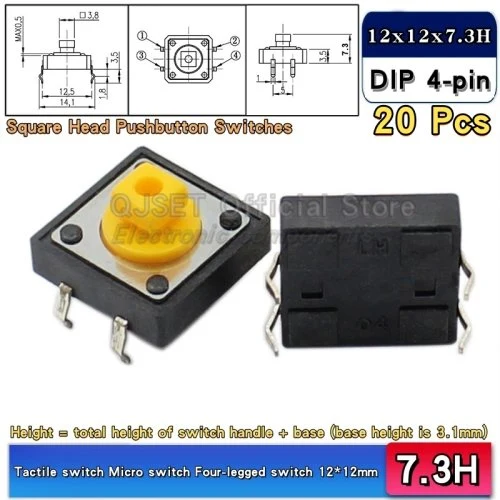 DIP-12x12x7,3 geel