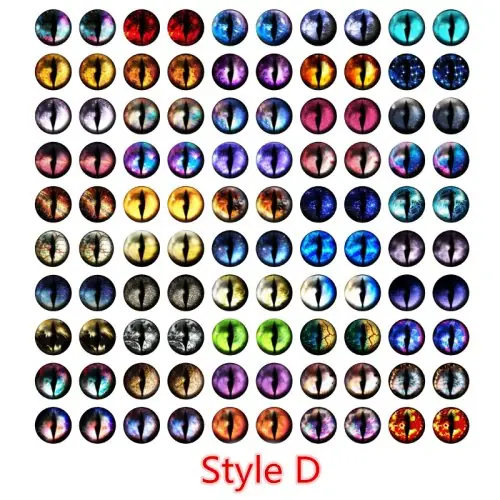 Image de Yeux de Dragon & Chat en Verre - Cabochons pour Bijoux