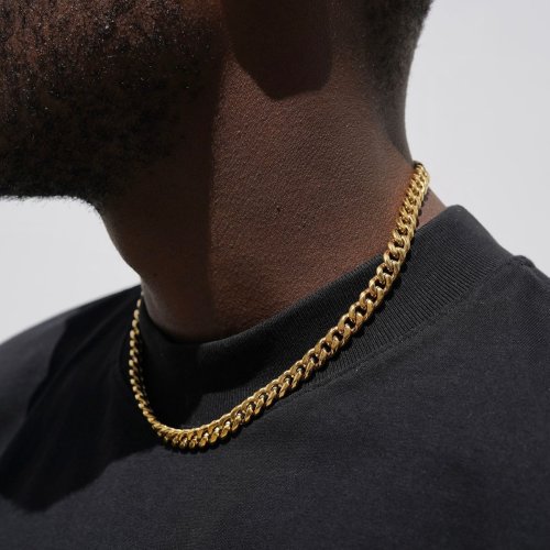 Imagen de Collar Cubano Clásico 11mm - Joyería Punk para Hombres y Mujeres