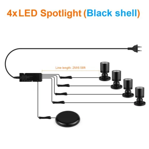 4xSpotlight zwart
