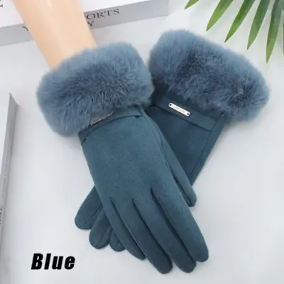Image de Gants Hiver Fausse Fourrure Touch Screen Femme