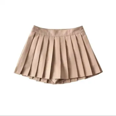 Image de Jupe Plissée Mini Haute Taille - Style Vintage Coréen