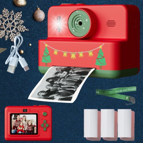 Afbeelding van Digitale Kindercamera met Instant Print – HD Video & Mini Thermische Printer