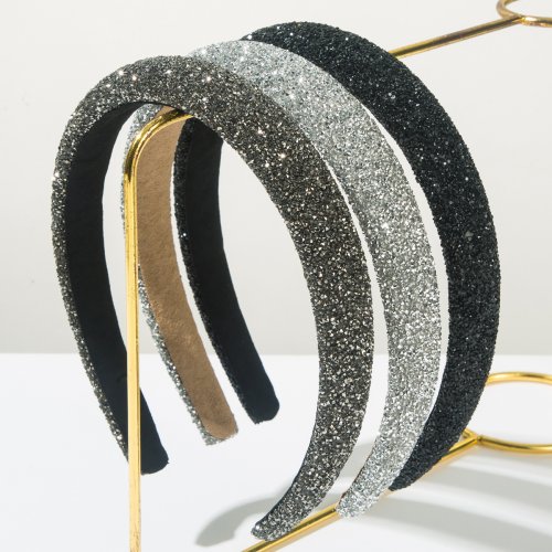 Bild von Glitzerndes, weich gepolstertes Haarband aus Schaumstoff – Elegantes Stirnband für Erwachsene als modischer Haarschmuck