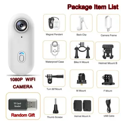 Image de Caméra d'action 4K étanche & sans fil - Mini POV pour moto, vélo, casque
