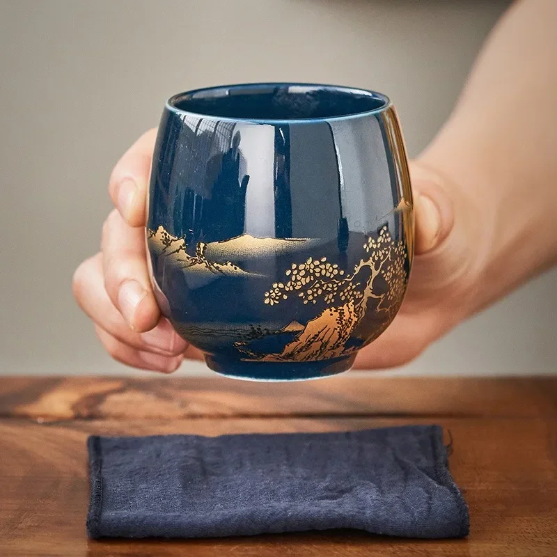 Image of 180ml Japanese-Style Minimalist Ceramic Tea Bowl – Handcrafted Porcelain Teacup for Zen Tea Rituals and Everyday Use
