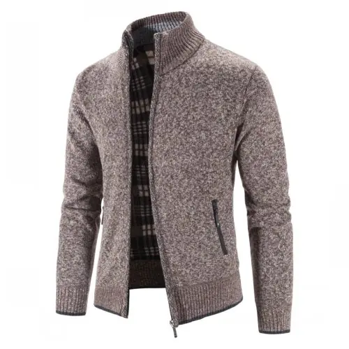 Image de Cardigan Homme Hiver Chaud Col Montant