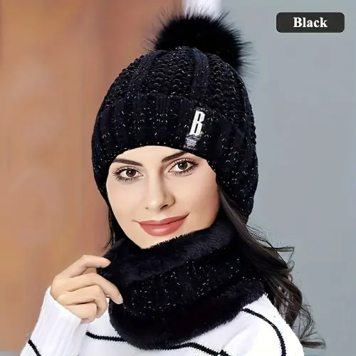 Image de Chapeau & Écharpe Hiver Chauffant - Ensemble 2 Pièces