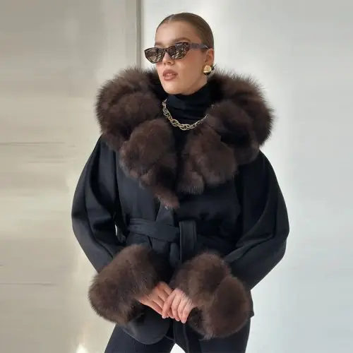 Image de Manteau Fausse Fourrure Élégant Femme