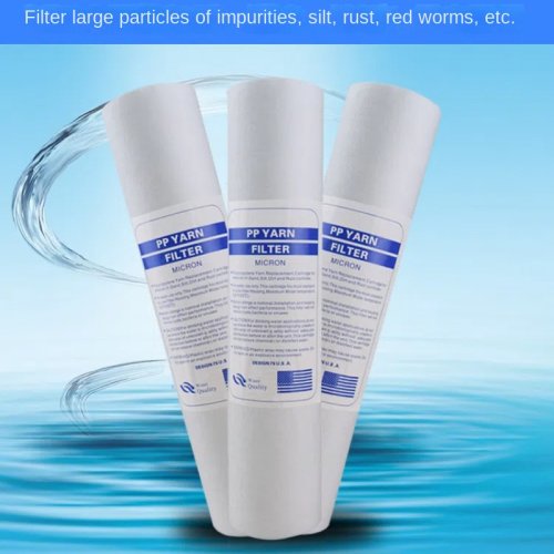 Bild von 10 Stück 2,5-Zoll PP-Baumwoll-Wasserfilterkartuschen mit 1-Mikron-Filterfeinheit – Hochwertige Sedimentfilter für effektive Wasserreinigung
