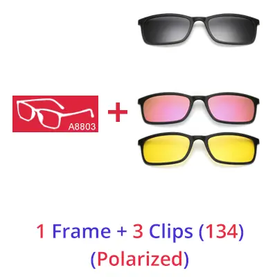 Image de Lunettes de Soleil Magnétiques 5 en 1 - Clip sur Lunettes de Vue