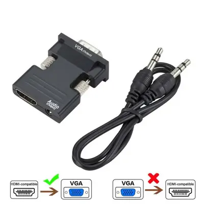 Image de Adaptateur HDMI vers VGA 1080p avec Audio