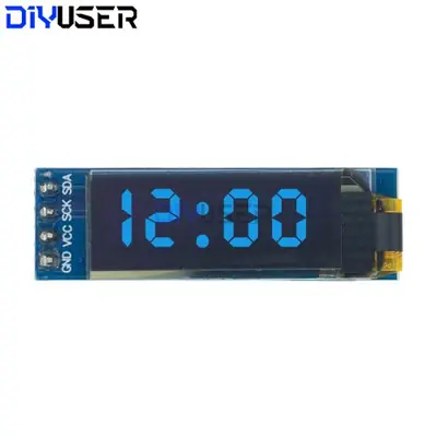 Image de Module OLED 0.91" Blanc/Bleu 128x32 - Affichage LED IIC pour Arduino