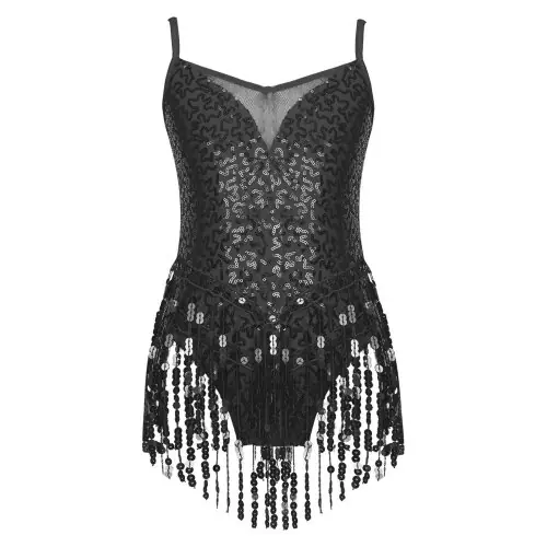 Image de Robe de Danse Latine Enfant Pailletée - Élégance & Performance