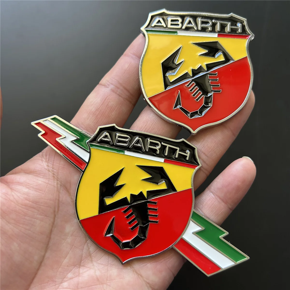 Afbeelding van 3D Auto Stickers Embleem voor Fiat Abarth 500, 124, 125, 595, Punto, Bravo en Scorpion – Zijkant, Vleugel, Kofferbak Decal voor Auto Styling Accessoires