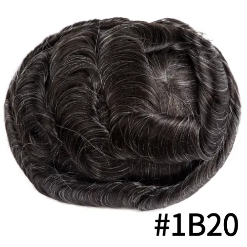 Image de Perruque Homme Dentelle PU - Cheveux Naturels Respirants