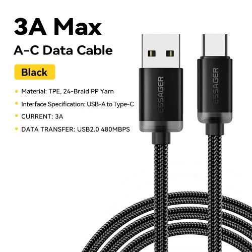 3A Type-C zwart