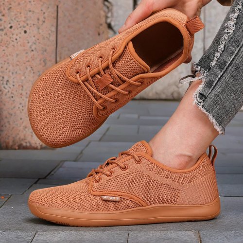 Image of Ultra-Comfortable Wide Toe Men's Breathable Knitted Mesh Casual Shoes with Soft Sole and Barefoot Design for Everyday Walking and Active Lifestyle