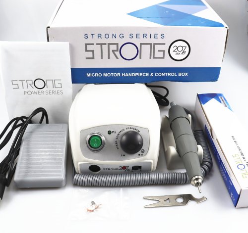 Bild von Strong Pro 105LN Nagelbohrmaschine – 210/207B, 65W, 50.000 U/min, Hochleistungs-Bohrer für Maniküre, Pediküre und Nail Art mit professioneller Polierfunktion
