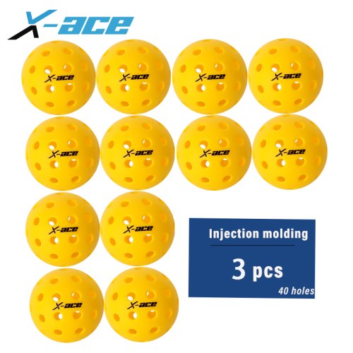 Image de Balles de Pickleball X-Ace - 26/40 trous, pour tous niveaux