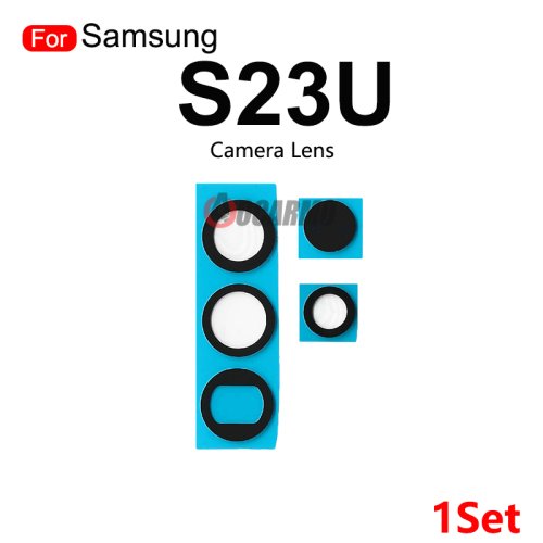Bild von Für Samsung Galaxy S23 S23+ Plus S23Ultra Rückfahrkameraobjektiv mit Rahmen und selbstklebendem Ersatzteil