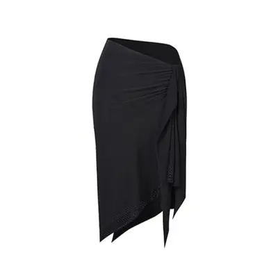 Image de Robe de Danse Latine Noire à Manches Longues - Compétition & Entraînement