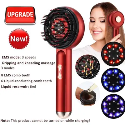 Image de Brosse Anti-Chute Cheveux avec Lumière Infrarouge