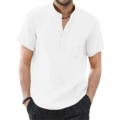 Image de T-Shirt Homme Coton Lin - Confort Été