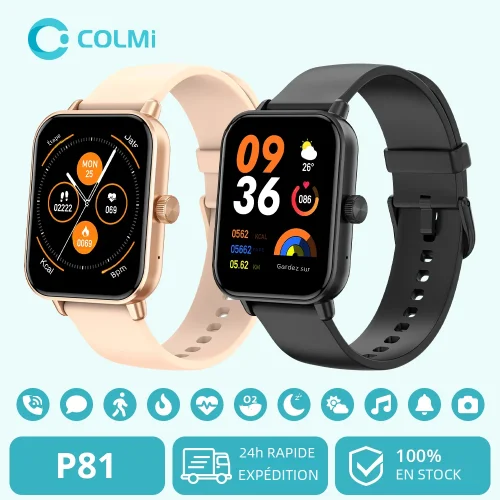 Colmi P81 Smartwatch met Spraakoproepen, 1.9-inch Scherm, 24-uurs Gezondheidsmonitor en 100 Sportmodi – Bluetooth Smart Horloge voor Heren en Dames