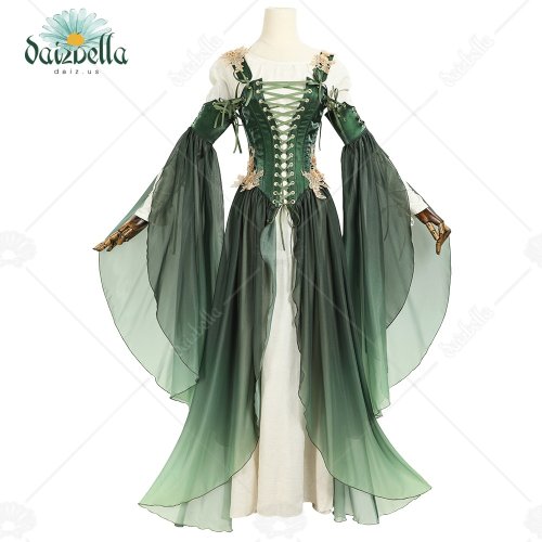Immagine di Abito Elfo Verde Medievale per Donna