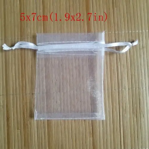 Image de Sacs Organza Blanc - Lot de 100 Pochettes Cadeaux