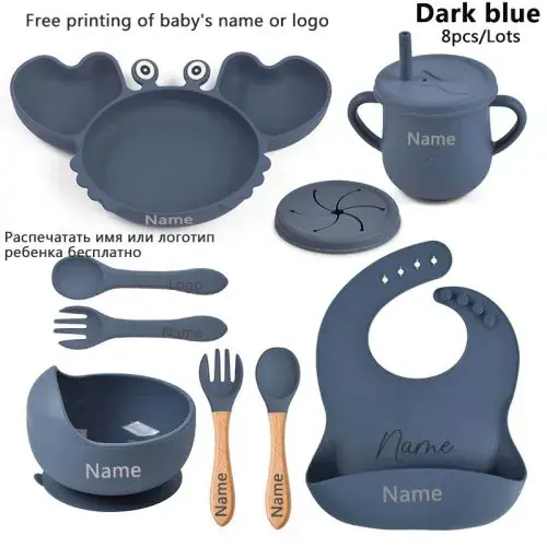 Bleu foncé 8 pcs