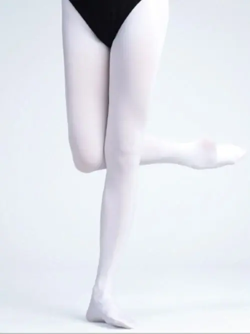 Image de Collants de Ballet Velours Sans Couture - Blanc 90D