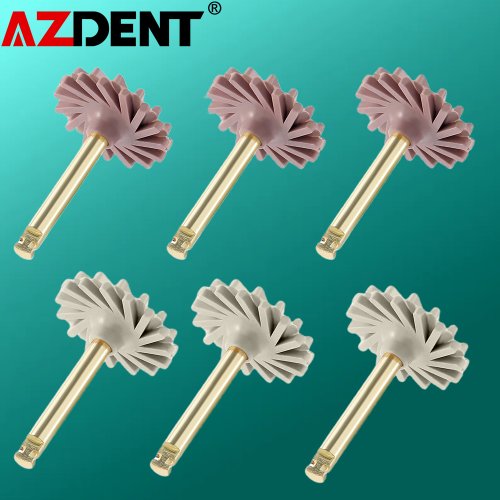 Imagen de Kit de Pulido Dental Profesional con 6 Discos de Resina Compuesta y Cepillos para Restauraciones Dentales - Kit de Pulido en 2 Pasos