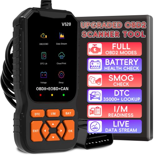 Immagine di Scanner OBD2 Professionale per Auto con Diagnostica del Motore Automatica e Lettore di Codici DTC - Strumento di Riparazione Veicoli con Software Aggiornabile Gratuitamente a Vita