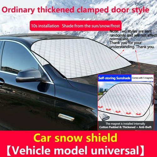 Bild von Universelle Frontscheiben-Schneeschutz-Abdeckung, wasserdicht und frostfest – ideale Winter-Schutzhaube für Autos im Außenbereich mit Sonnenschutzfunktion